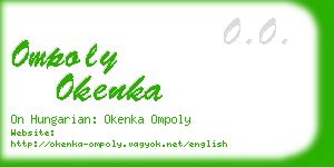 ompoly okenka business card
